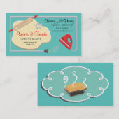 Retro Bakery Cookie Visitekaartje Terug (Voorkant / Achterkant)