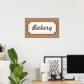 Retro Bakery Sign Poster (Thuiskantoor)