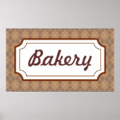 Retro Bakery Sign Poster (Voorkant)