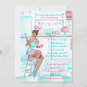 Retro Baking Cook Off Competitie Verjaardagsfeest Kaart (Voorkant)