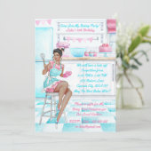 Retro Baking Cook Off Competitie Verjaardagsfeest Kaart (Staand voorkant)