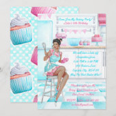 Retro Baking Cook Off Competitie Verjaardagsfeest Kaart (Voorkant / Achterkant)