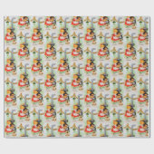 Retro  Baking girl Cadeaupapier (Vlak)