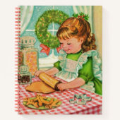 Retro  baking Girl Spiral Recipe notebook Notitieboek (Voorkant)