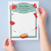 Retro bakken en koken Flyer Briefhoofd Brood (Hand)