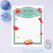 Retro bakken en koken Flyer Briefhoofd Brood (Enkel)