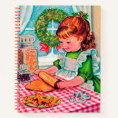Retro  bakken meisje recept notitieboek (Voorkant)