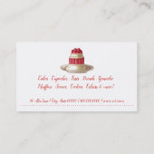 Retro bakkerij, bakkerij, gebak, eierschaaf visitekaartje (Achterkant)