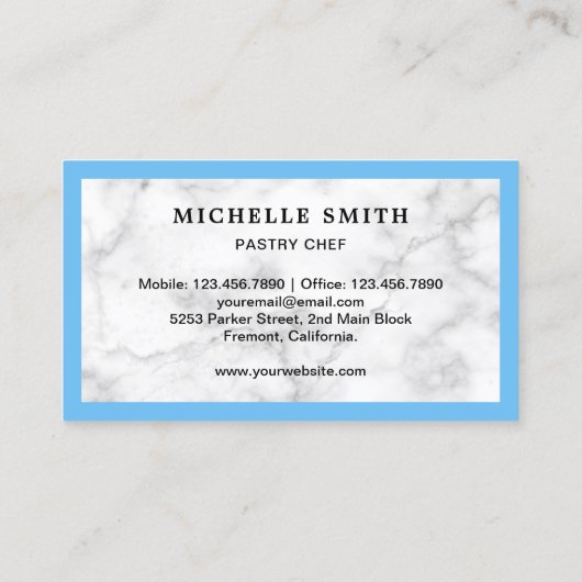 Retro Bakkerij Blue Stand Mixer Pastry Cake Baker Visitekaartje (Achterkant)