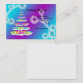 Retro Bakkerij/Cupcakes 3,5 "x 2" (mollig) Zakelij Visitekaartje (Voorkant / Achterkant)
