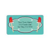 Retro Bakkerij Koken adresetiketten Etiket (Voorkant)