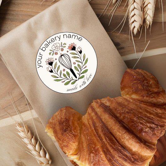 Retro Bakkerij Pastry Chef Ronde Stickers