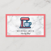 Retro Bakkerij Red Stand Mixer Pastry Cake Baker Visitekaartje (Voorkant)