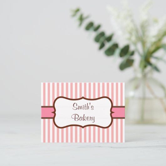 Retro Bakkerij Visitekaartjes (Staand voorkant)