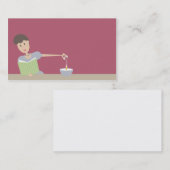 Retro bakkerij voor vrouwen die eieren breken visitekaartje (Voorkant / Achterkant)