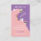 Retro bakkerijdiensten visitekaartje (Achterkant)