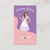 Retro bakkerijdiensten visitekaartje (Voorkant)