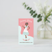 Retro  bakkerijdiensten visitekaartje (Staand voorkant)