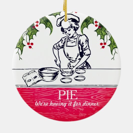 Retro bakkerspastei voor het ornament van (Achterkant)