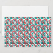 retro-baksteenpatroon briefpapier (Voorkant / Achterkant)