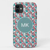 retro-baksteenpatroon Case-Mate iPhone case (Achterkant)