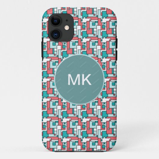 retro-baksteenpatroon Case-Mate iPhone case (Achterkant)