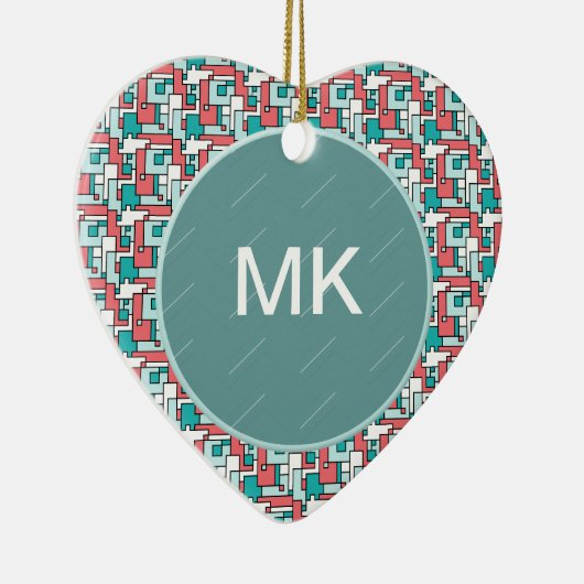 retro-baksteenpatroon keramisch ornament (Rechts)