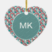 retro-baksteenpatroon keramisch ornament (Voorkant)