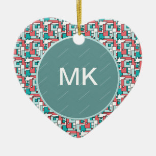 retro-baksteenpatroon keramisch ornament