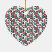 retro-baksteenpatroon keramisch ornament (Achterkant)