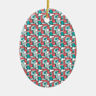 retro-baksteenpatroon keramisch ornament