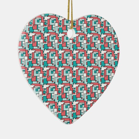 retro-baksteenpatroon keramisch ornament (Rechts)