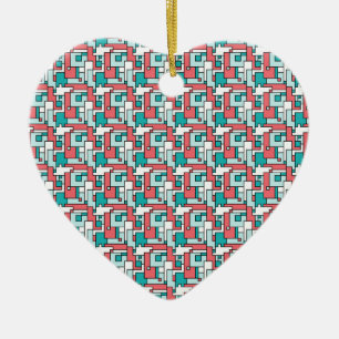 retro-baksteenpatroon keramisch ornament