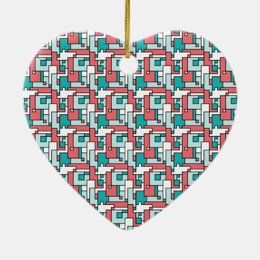 retro-baksteenpatroon keramisch ornament (Achterkant)