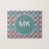 retro-baksteenpatroon legpuzzel (Horizontaal)