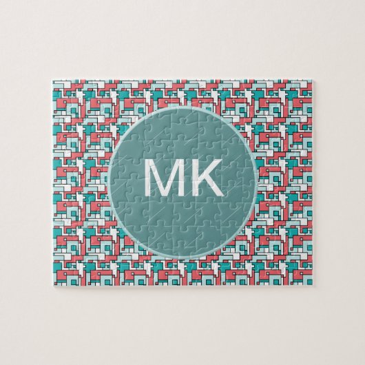 retro-baksteenpatroon legpuzzel (Horizontaal)