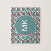 retro-baksteenpatroon legpuzzel (Verticaal)