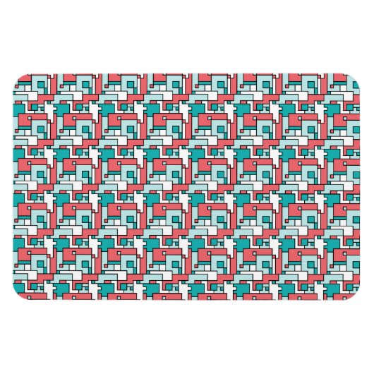 retro-baksteenpatroon magneet (Horizontaal)