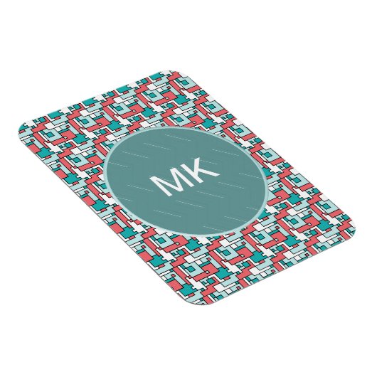 retro-baksteenpatroon magneet (Rechterzijde)