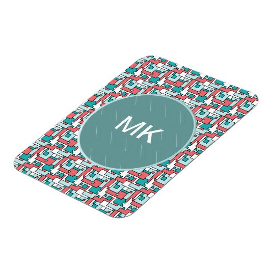 retro-baksteenpatroon magneet (Linkerzijde)