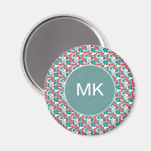 retro-baksteenpatroon magneet (Voorkant / Achterkant)