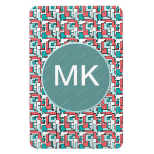 retro-baksteenpatroon magneet