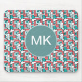 retro-baksteenpatroon muismat (Voorkant)