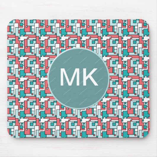 retro-baksteenpatroon muismat (Voorkant)