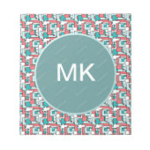 retro-baksteenpatroon notitieblok (Voorkant)