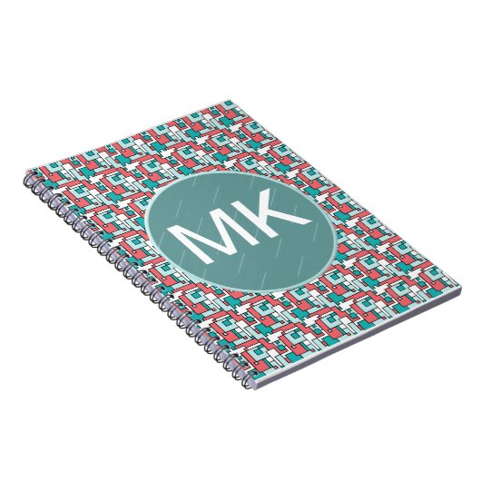 retro-baksteenpatroon notitieboek (Rechterzijde)