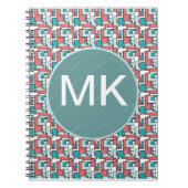 retro-baksteenpatroon notitieboek (Voorkant)