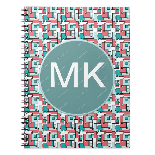 retro-baksteenpatroon notitieboek (Voorkant)