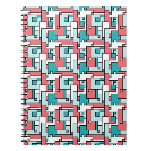 retro-baksteenpatroon notitieboek (Voorkant)