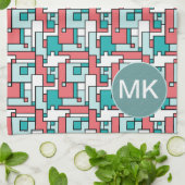 retro-baksteenpatroon theedoek (Gevouwen)